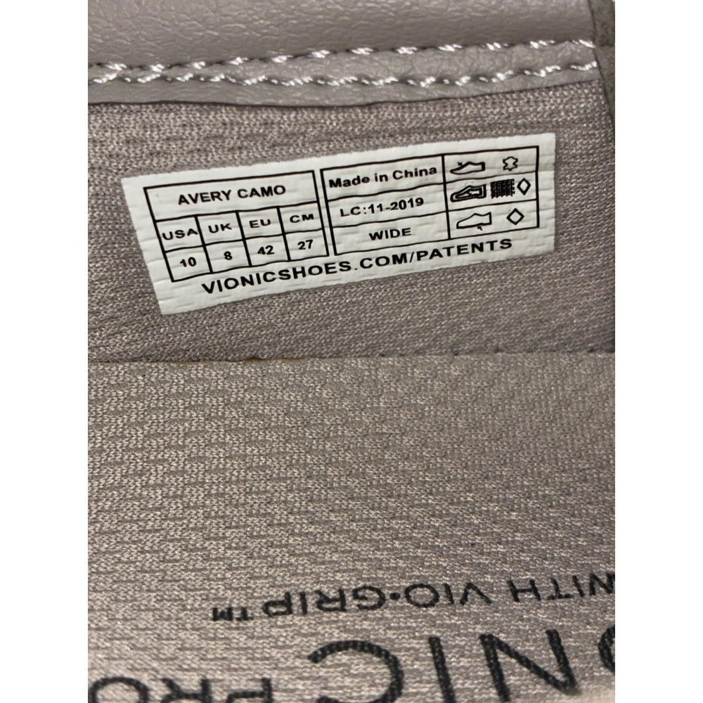 Vionic Pro Avery Camo Slip On Sneakers Gray Blue Suede Wide Width 10 - Picture 6 of 10